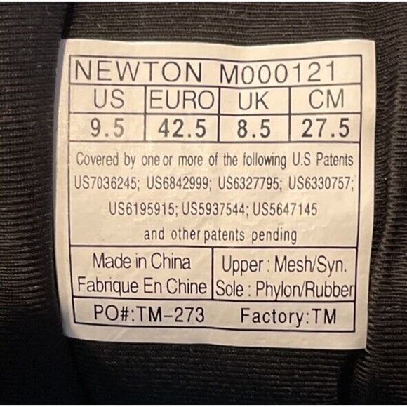 NEWTON Running Race GRAVITY 10 Shoes Red Black Colorway Mens 9.5 Fast Ship - Picture 8 of 12